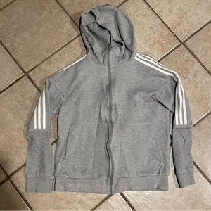 Grey adidas Zip Up Hoodie